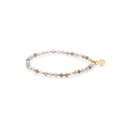 Shanti armband | 3 mm edelsteen mix light